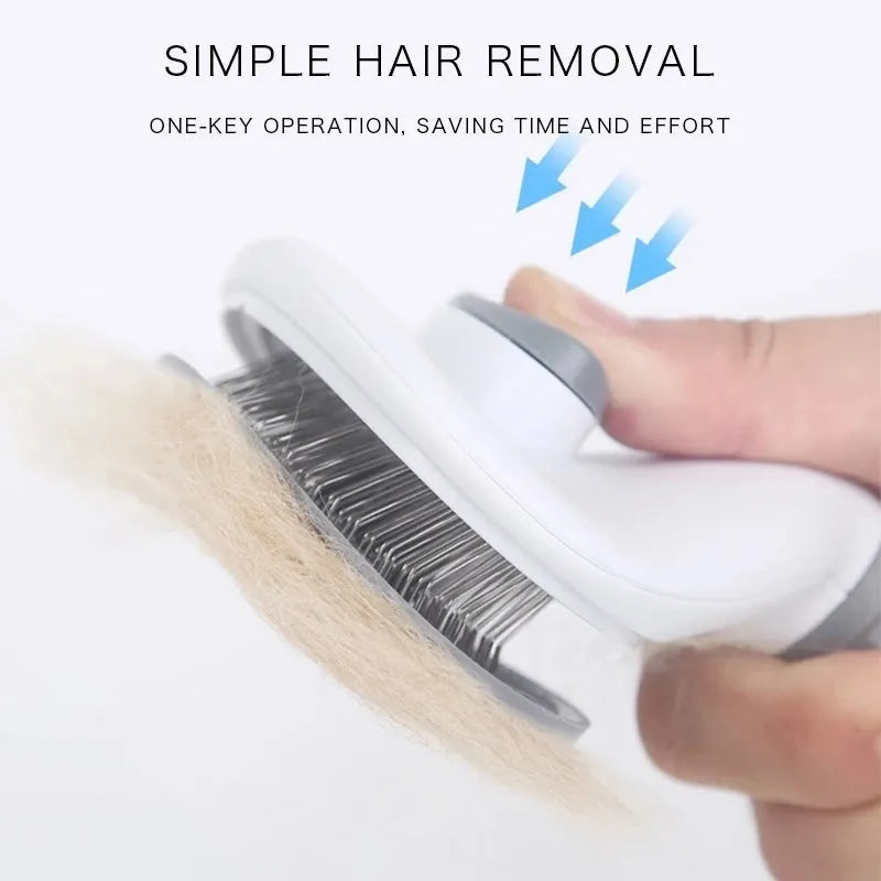 Self-Cleaning Pet Brush: Hair Remover Comb for Dogs and Cats - petslif.net