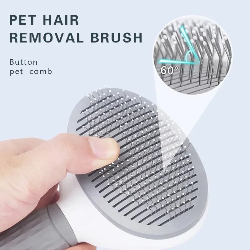 Self-Cleaning Pet Brush: Hair Remover Comb for Dogs and Cats - petslif.net