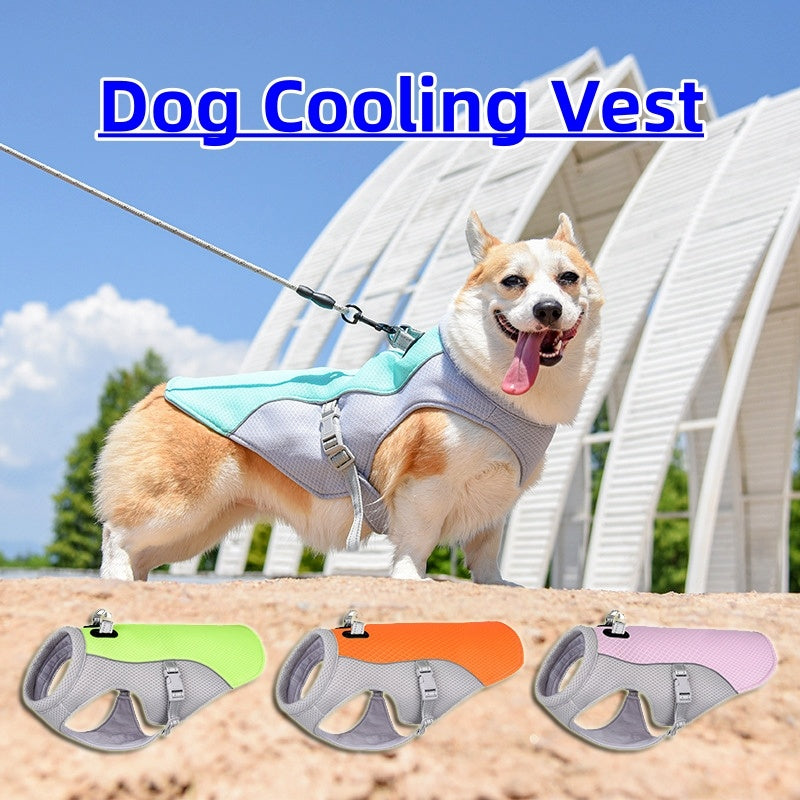 Summer Pet Dog Cooling Vest Heat Resistant Cool Dogs Clothes Breathable Sun-proof