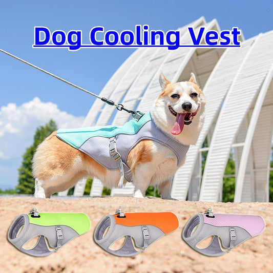 Summer Pet Dog Cooling Vest Heat Resistant Cool Dogs Clothes Breathable Sun-proof